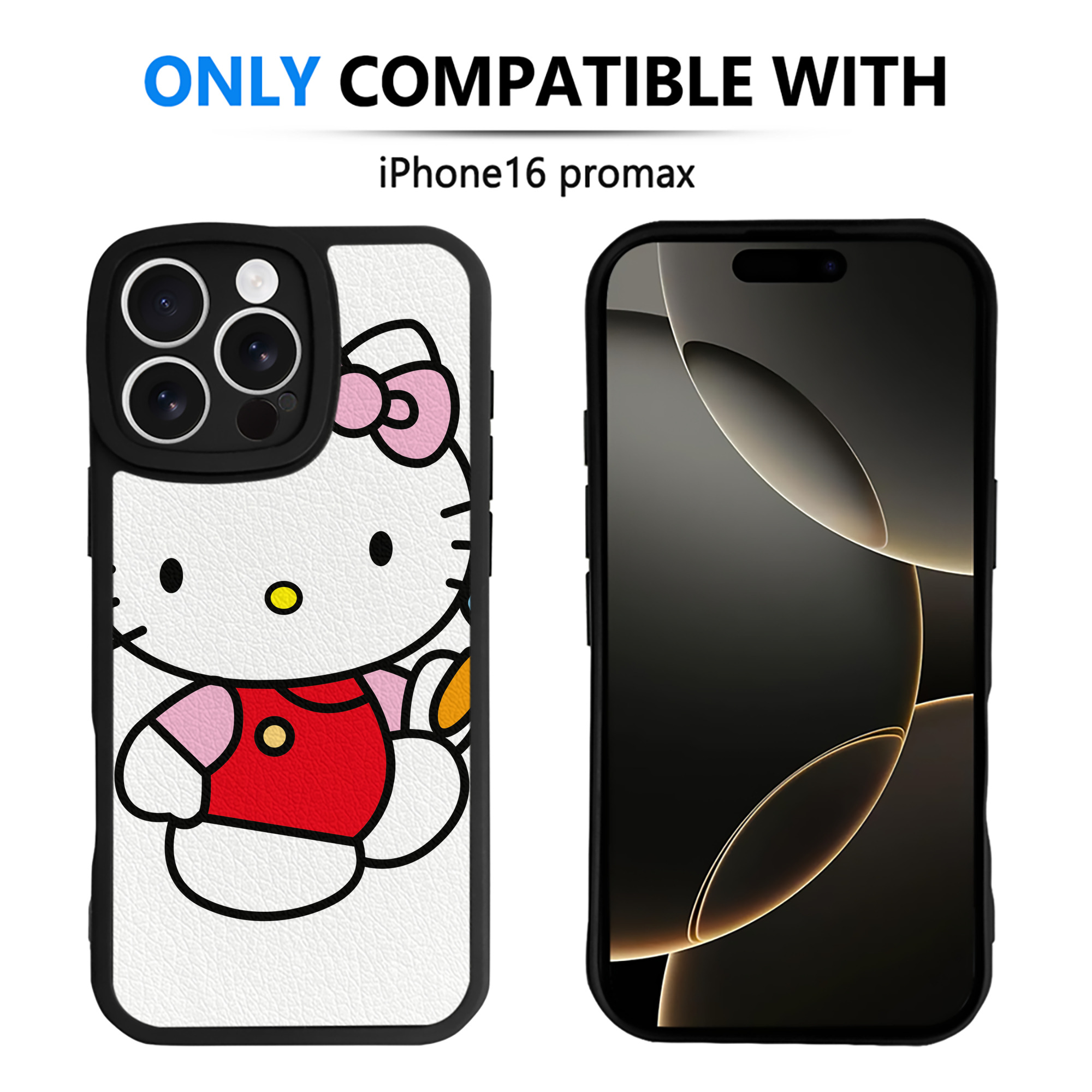 （画像用） Hello Kitty ハローキティ 【iPhone 16シリーズ対応】シリコンスマホケース（レザー調） 材質：シリコン